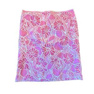 Lilly Pulitzer Vintage pink floral pencil skirt size 10